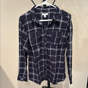 Nautica women’s Navy Plaid Shirt